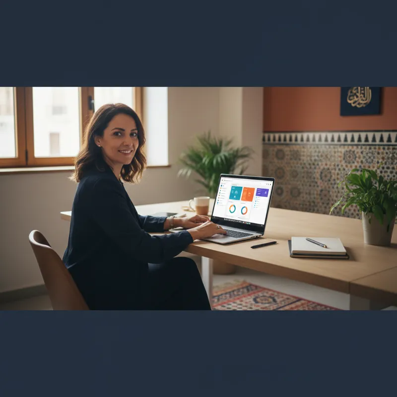 Entrepreneur marocain utilisant sa solution Odoo SaaS