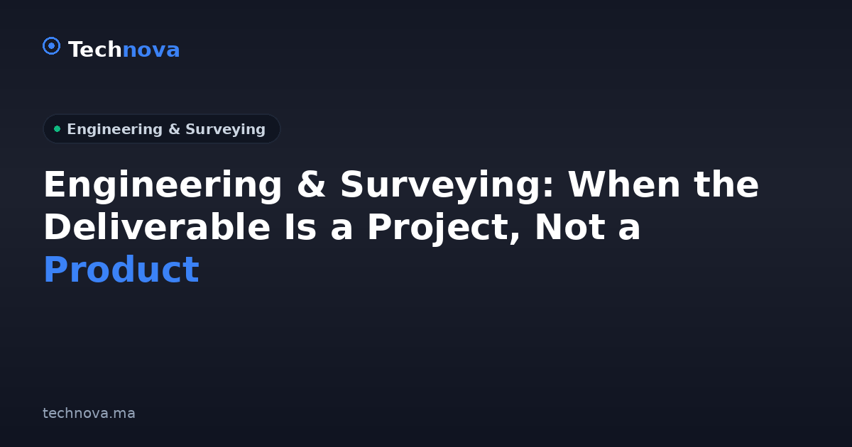 Engineering & Surveying: When the Deliverable Is a Project, Not a Product