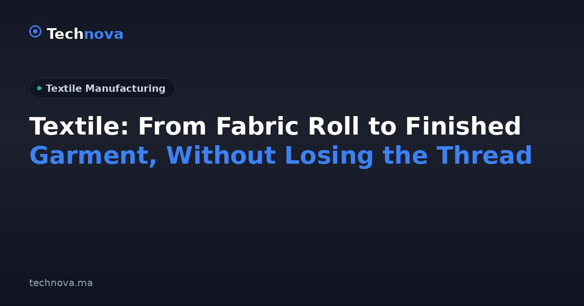 Textile: From Fabric Roll to Finished Garment, Without Losing the Thread